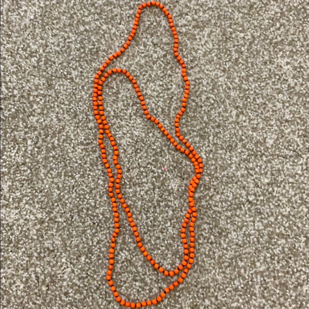 Orange wooden necklace